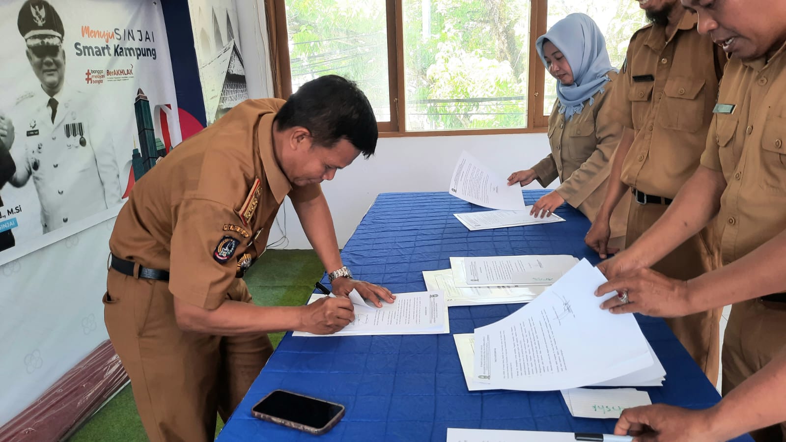 Penandatanganan Pakta Integritas Netralitas di Dinas Komunikasi Informatika dan Persandian Kabupaten Sinjai